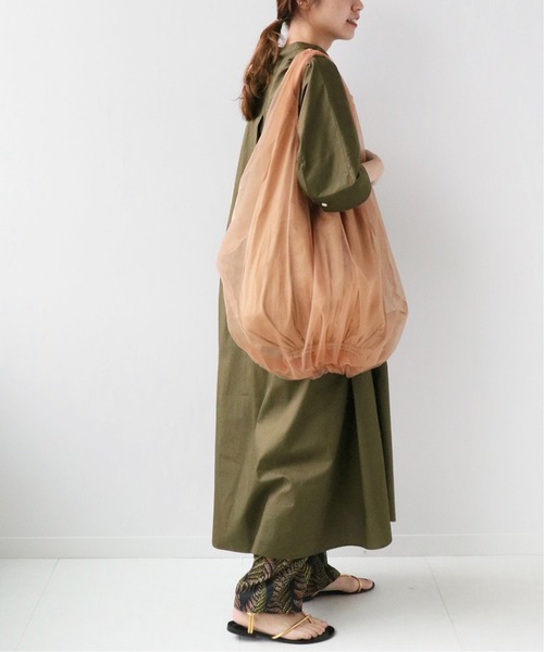 JOURNAL STANDARD relume（ジャーナルスタンダード　レリューム）の「コットンポンチョシャツワンピース◆（シャツワンピース・レディース・カーキ/ブラック・FREE）」の3枚目の写真