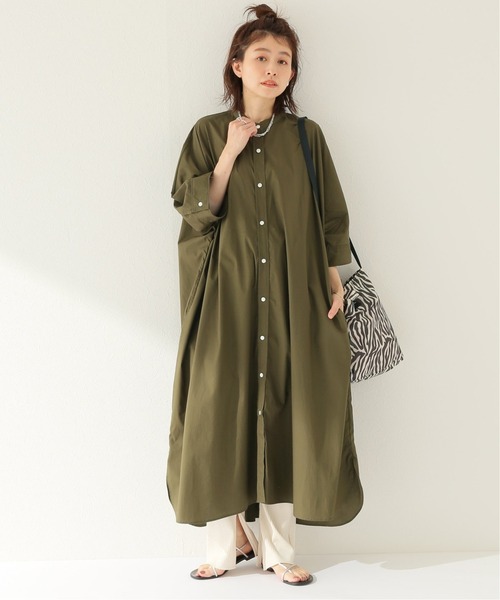 JOURNAL STANDARD relume（ジャーナルスタンダード　レリューム）の「コットンポンチョシャツワンピース◆（シャツワンピース・レディース・カーキ/ブラック・FREE）」の19枚目の写真
