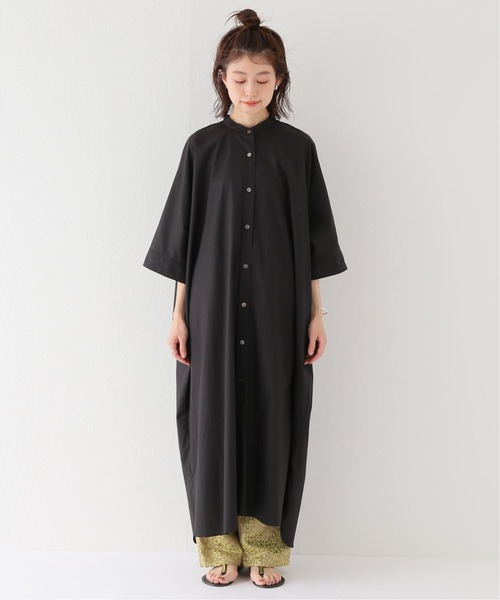 JOURNAL STANDARD relume（ジャーナルスタンダード　レリューム）の「コットンポンチョシャツワンピース◆（シャツワンピース・レディース・カーキ/ブラック・FREE）」の4枚目の写真