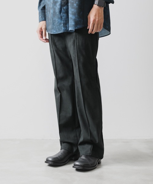 KAZUYUKI KUMAGAI ATTACHMENT（カズユキクマガイアタッチメント）の「ARTIFICAL SUEDE SIDE LINE EASY PANTS（その他パンツ・メンズ・ブラック/ベージュ・2/1）」の14枚目の写真