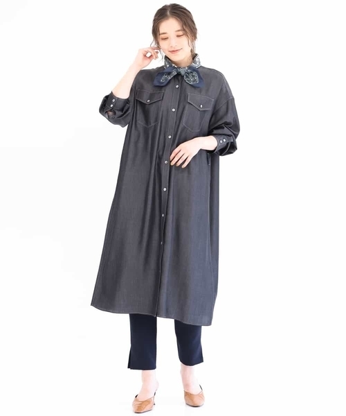 MK MICHEL KLEIN（エムケーミッシェルクラン）の「ペイズリー柄スカーフ（バンダナ/スカーフ・レディース・ブルー/レッド・38）」の18枚目の写真