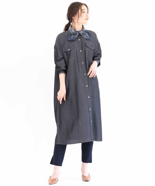 MK MICHEL KLEIN（エムケーミッシェルクラン）の「ペイズリー柄スカーフ（バンダナ/スカーフ・レディース・ブルー/レッド・38）」の19枚目の写真