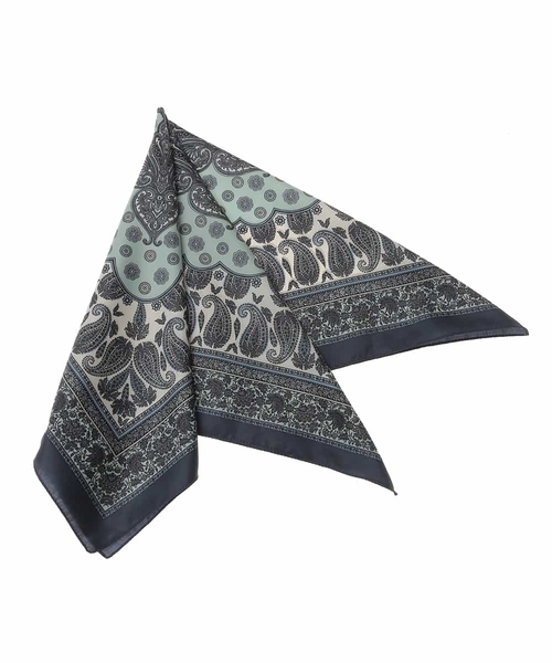 MK MICHEL KLEIN（エムケーミッシェルクラン）の「ペイズリー柄スカーフ（バンダナ/スカーフ・レディース・ブルー/レッド・38）」の20枚目の写真