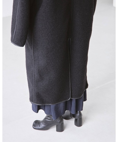 TODAYFUL（トゥデイフル）の「ウールジャージーコート（ピーコート・レディース・ブラック/チョコ・36inch/38inch）」の6枚目の写真