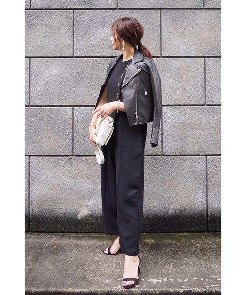 Bonjour Sagan（ボンジュールサガン）の「ダブルボタンロンパース（サロペット/オーバーオール・レディース・ブラック/ブラウン系その他/カーキ・FREE）」の15枚目の写真