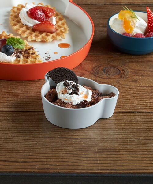 I.D.E.A international(イデアインターナショナル)の「KIDS DISH ボウル ベア SS(食器・レディース・グレー/ネイビー/オレンジ/イエロー・フリ-)」の5枚目の写真