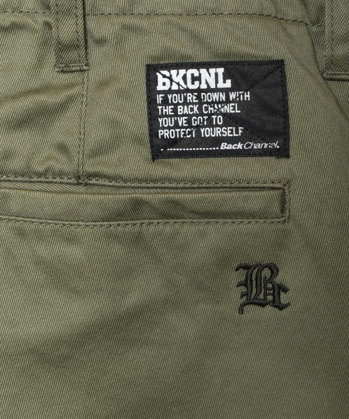 Back Channel（バックチャンネル）の「WIDE CHINO PANTS（チノパンツ・メンズ・ブラック/ベージュ系その他/オリーブドラブ・LARGE/X-LARGE/MEDIUM）」の16枚目の写真