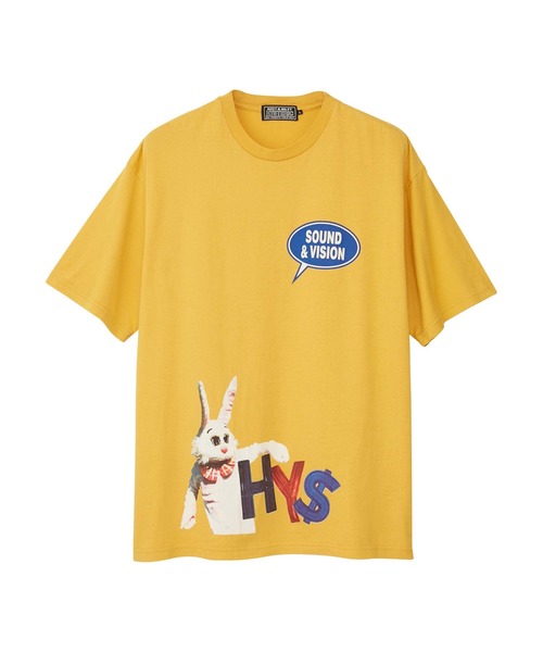HYSTERIC GLAMOUR（ヒステリックグラマー）の「SOUND&VISION Tシャツ（Tシャツ/カットソー・メンズ・ホワイト/ブラック/イエロー・SMALL/MEDIUM/LARGE/X-LARGE）」の3枚目の写真