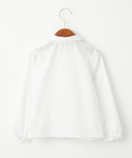 green label relaxing（グリーンレーベルリラクシング）の「リボンタック 丸襟 ブラウス（シャツ/ブラウス・キッズ・ホワイト・120cm/130cm/110cm）」の2枚目の写真