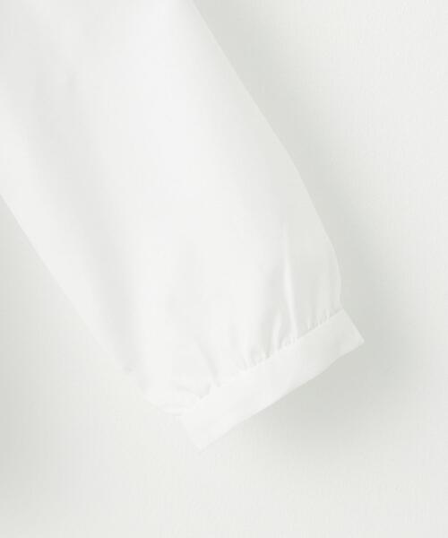 green label relaxing（グリーンレーベルリラクシング）の「リボンタック 丸襟 ブラウス（シャツ/ブラウス・キッズ・ホワイト・120cm/130cm/110cm）」の4枚目の写真