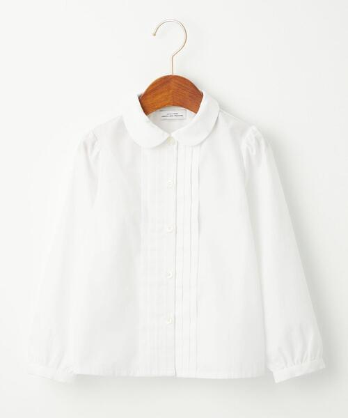 green label relaxing（グリーンレーベルリラクシング）の「リボンタック 丸襟 ブラウス（シャツ/ブラウス・キッズ・ホワイト・120cm/130cm/110cm）」の7枚目の写真