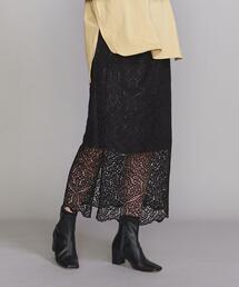 BEAUTY&YOUTH UNITED ARROWS | BY クロシェレース サイドスリットスカート(スカート)