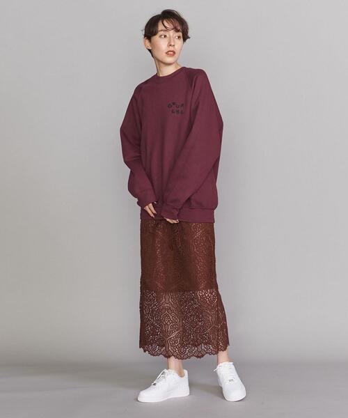 BEAUTY&YOUTH UNITED ARROWS（ビューティーアンドユースユナイテッドアローズ）の「BY クロシェレース サイドスリットスカート（スカート・レディース・ブラック/ダークブラウン・FREE）」の7枚目の写真