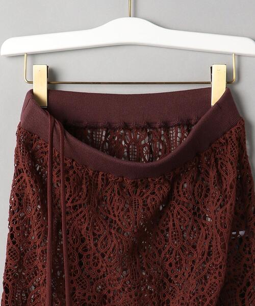 BEAUTY&YOUTH UNITED ARROWS（ビューティーアンドユースユナイテッドアローズ）の「BY クロシェレース サイドスリットスカート（スカート・レディース・ブラック/ダークブラウン・FREE）」の11枚目の写真