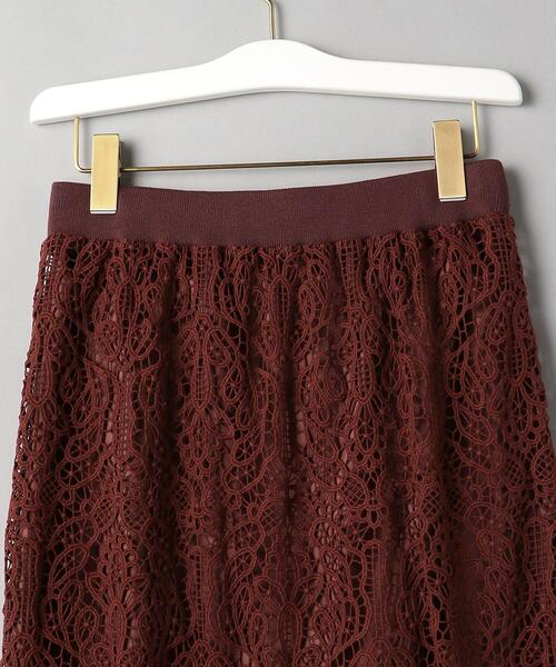 BEAUTY&YOUTH UNITED ARROWS（ビューティーアンドユースユナイテッドアローズ）の「BY クロシェレース サイドスリットスカート（スカート・レディース・ブラック/ダークブラウン・FREE）」の12枚目の写真