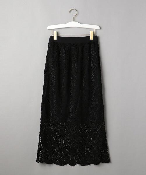 BEAUTY&YOUTH UNITED ARROWS（ビューティーアンドユースユナイテッドアローズ）の「BY クロシェレース サイドスリットスカート（スカート・レディース・ブラック/ダークブラウン・FREE）」の21枚目の写真