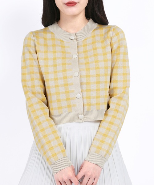 WC（ダブル シー）の「ギンガムチェックカーディガン（カーディガン