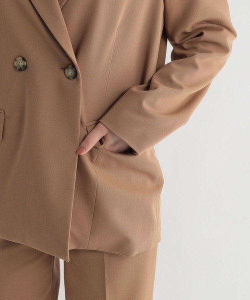 Andemiu(アンデミュウ)の「【セットアップ対応】アソートダブルテーラードジャケット219557(テーラードジャケット・レディース・ベージュ/チェック・SMALL/MEDIUM)」の4枚目の写真