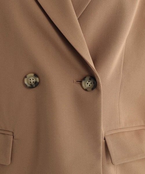 Andemiu(アンデミュウ)の「【セットアップ対応】アソートダブルテーラードジャケット219557(テーラードジャケット・レディース・ベージュ/チェック・SMALL/MEDIUM)」の6枚目の写真