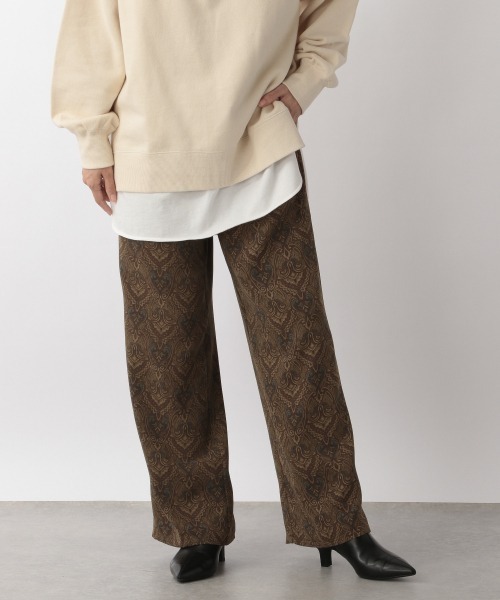 LOWRYS FARM（ローリーズファーム）の「ダマスクイージーパンツ　228655（その他パンツ・レディース・ダークブラウン/ベージュ・FREE）」の2枚目の写真