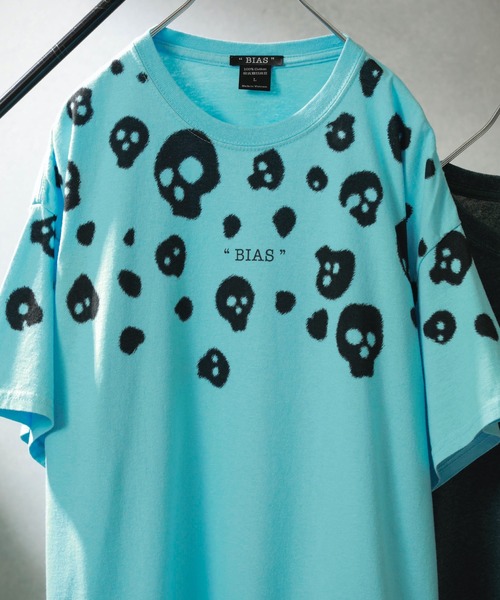 BIAS（バイアス）の「【BIAS】スカルドットプリントカラーTee＆ロンTセット（Tシャツ/カットソー・メンズ・ピンク/ライトグリーン/サックスブルー/ブルー/イエロー/ベージュ・SMALL/LARGE/MEDIUM）」の15枚目の写真