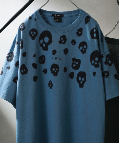 BIAS（バイアス）の「【BIAS】スカルドットプリントカラーTee＆ロンTセット（Tシャツ/カットソー・メンズ・ピンク/ライトグリーン/サックスブルー/ブルー/イエロー/ベージュ・SMALL/LARGE/MEDIUM）」の17枚目の写真