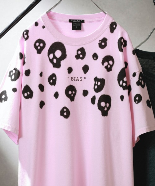 BIAS（バイアス）の「【BIAS】スカルドットプリントカラーTee＆ロンTセット（Tシャツ/カットソー・メンズ・ピンク/ライトグリーン/サックスブルー/ブルー/イエロー/ベージュ・SMALL/LARGE/MEDIUM）」の21枚目の写真