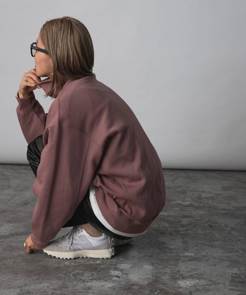 bohmal(ボマール)の「裏起毛タートルネックプルオーバースウェット(スウェット・レディース・オフホワイト/ベージュ/スモークピンク/ブルー/スミクロ・FREE)」の5枚目の写真