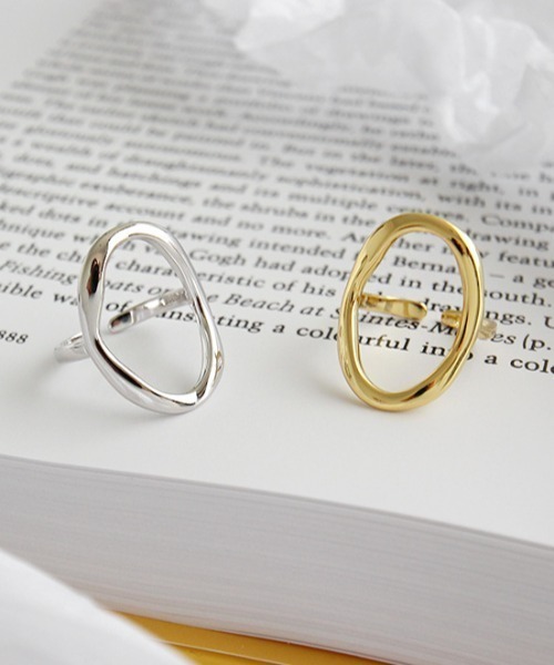 yu-ka（ユーカ）の「YU-KA : オーバルウェーブラウンドリング (シルバー925プレイテッド)（リング・レディース・ゴールド/シルバー・FREE）」の7枚目の写真