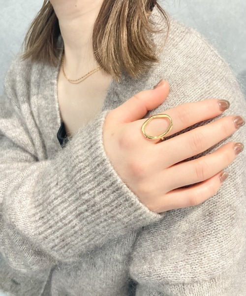 yu-ka（ユーカ）の「YU-KA : オーバルウェーブラウンドリング (シルバー925プレイテッド)（リング・レディース・ゴールド/シルバー・FREE）」の15枚目の写真