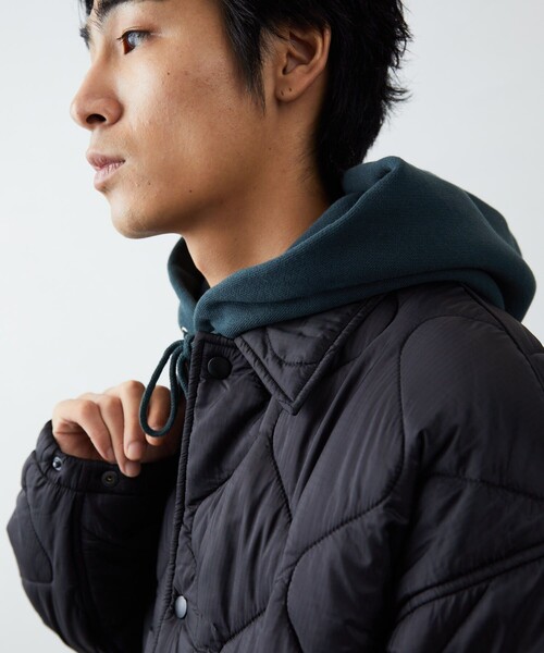 HINSON(ヒンソン)の「HINSON/ヒンソン キルトコーチジャケット/HINSON/ヒンソン(ブルゾン・メンズ・ブラック/モスグリーン・MEDIUM/LARGE)」の14枚目の写真