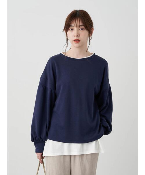 earth music&ecology（アースミュージックアンドエコロジー）の「ボリュームスリーブプルオーバー　＊（Tシャツ/カットソー・レディース・ネイビー/グリーン/ホワイト系その他2・FREE）」の5枚目の写真