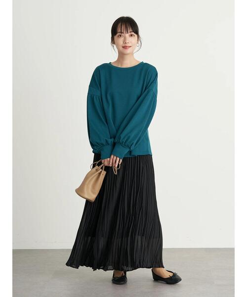 earth music&ecology（アースミュージックアンドエコロジー）の「ボリュームスリーブプルオーバー　＊（Tシャツ/カットソー・レディース・ネイビー/グリーン/ホワイト系その他2・FREE）」の6枚目の写真