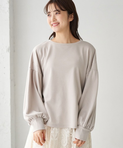 earth music&ecology（アースミュージックアンドエコロジー）の「ボリュームスリーブプルオーバー　＊（Tシャツ/カットソー・レディース・ネイビー/グリーン/ホワイト系その他2・FREE）」の2枚目の写真