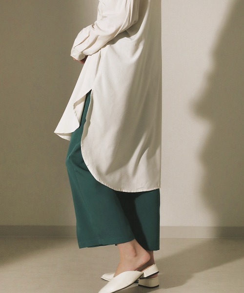 Bou Jeloud（ブージュルード）の「シルキーストレッチチュニック（チュニック・レディース・オフホワイト/イエロー/グリーン/キャメル・FREE）」の7枚目の写真