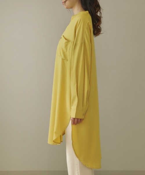 Bou Jeloud（ブージュルード）の「シルキーストレッチチュニック（チュニック・レディース・オフホワイト/イエロー/グリーン/キャメル・FREE）」の12枚目の写真