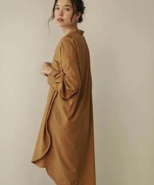 Bou Jeloud（ブージュルード）の「シルキーストレッチチュニック（チュニック・レディース・オフホワイト/イエロー/グリーン/キャメル・FREE）」の17枚目の写真