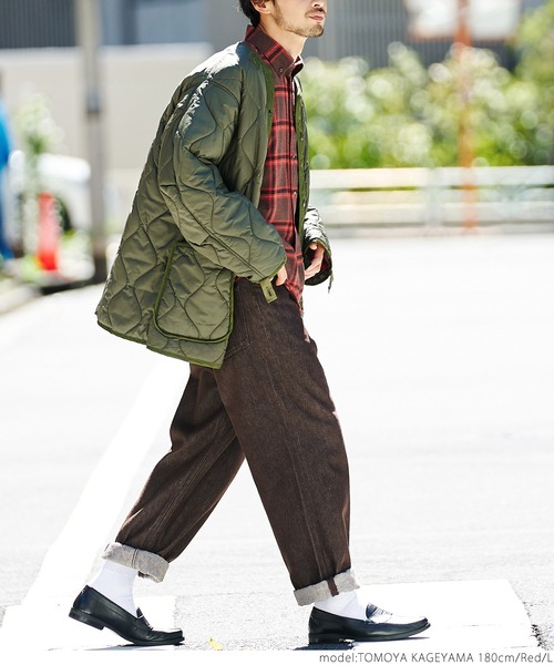 coca(coca)(コカ)の「メンズ BDリサイクルネルレギュラーフィットシャツ(シャツ/ブラウス・メンズ・グレー/レッド/ブルー/グリーン・S/M/L/XL)」の15枚目の写真