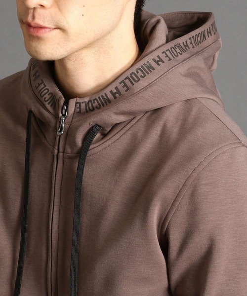 HIDEAWAYS NICOLE（ハイダウェイニコル）の「裏起毛ダンボールニットパーカ（パーカー・メンズ・オフホワイト/ブラック/杢グレー/モカ/ネイビー/オレンジ・MEDIUM/LARGE/X-LARGE）」の12枚目の写真