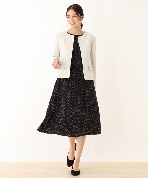 SHOO・LA・RUE（シューラルー）の「【S-3L】フロントタックワンピース（ワンピース・レディース・ブラック/ブラック系5・01/02/03/04/05）」の14枚目の写真