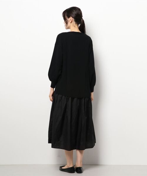 Abahouse Devinette（ドゥヴィネット）の「【BRAHMIN】14G天竺切り替えワンピース（ワンピース・レディース・ブラック・フリー）」の3枚目の写真