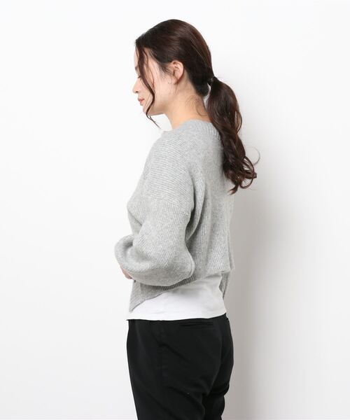 Luxe brille（リュクスブリエ）の「2ｗay　Vネックカーディガン（カーディガン/ボレロ・レディース・イエロー/グレー/ブルー/チャコール/オフホワイト/ピンク・FREE）」の18枚目の写真