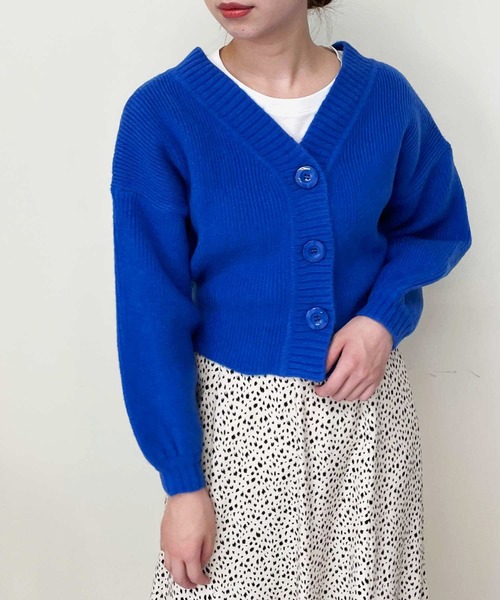 Luxe brille（リュクスブリエ）の「2ｗay　Vネックカーディガン（カーディガン/ボレロ・レディース・イエロー/グレー/ブルー/チャコール/オフホワイト/ピンク・FREE）」の5枚目の写真