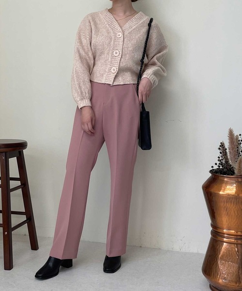 Luxe brille（リュクスブリエ）の「2ｗay　Vネックカーディガン（カーディガン/ボレロ・レディース・イエロー/グレー/ブルー/チャコール/オフホワイト/ピンク・FREE）」の19枚目の写真