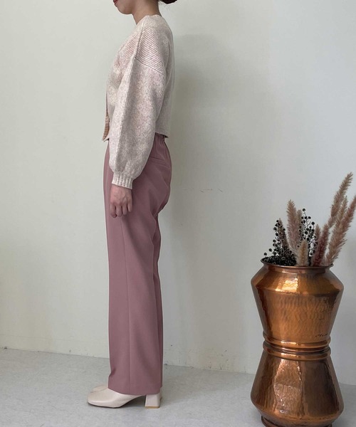 Luxe brille（リュクスブリエ）の「2ｗay　Vネックカーディガン（カーディガン/ボレロ・レディース・イエロー/グレー/ブルー/チャコール/オフホワイト/ピンク・FREE）」の13枚目の写真