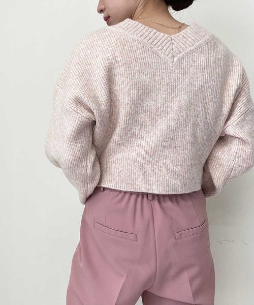 Luxe brille（リュクスブリエ）の「2ｗay　Vネックカーディガン（カーディガン/ボレロ・レディース・イエロー/グレー/ブルー/チャコール/オフホワイト/ピンク・FREE）」の16枚目の写真