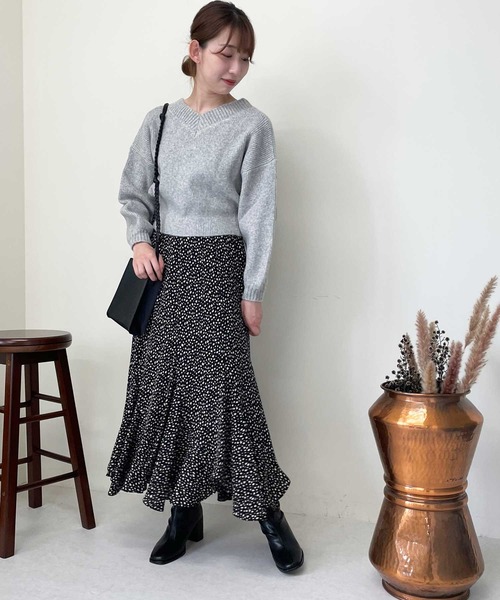 Luxe brille（リュクスブリエ）の「2ｗay　Vネックカーディガン（カーディガン/ボレロ・レディース・イエロー/グレー/ブルー/チャコール/オフホワイト/ピンク・FREE）」の11枚目の写真