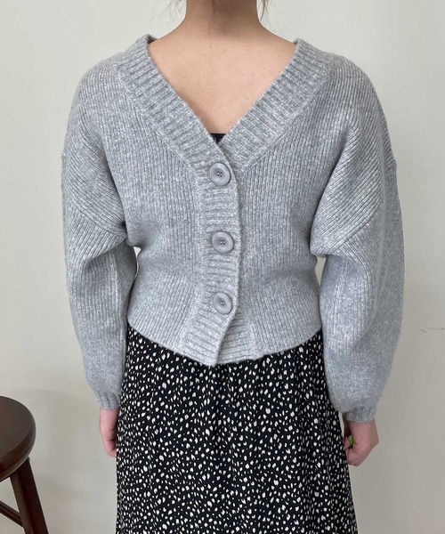 Luxe brille（リュクスブリエ）の「2ｗay　Vネックカーディガン（カーディガン/ボレロ・レディース・イエロー/グレー/ブルー/チャコール/オフホワイト/ピンク・FREE）」の8枚目の写真