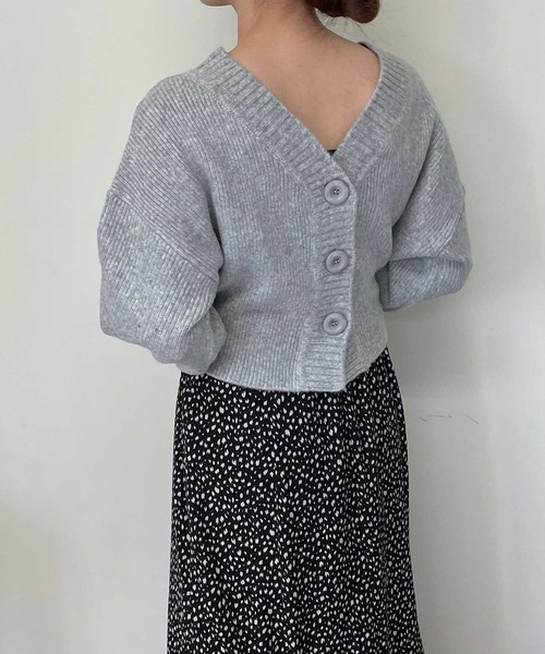 Luxe brille（リュクスブリエ）の「2ｗay　Vネックカーディガン（カーディガン/ボレロ・レディース・イエロー/グレー/ブルー/チャコール/オフホワイト/ピンク・FREE）」の17枚目の写真