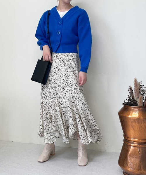 Luxe brille（リュクスブリエ）の「2ｗay　Vネックカーディガン（カーディガン/ボレロ・レディース・イエロー/グレー/ブルー/チャコール/オフホワイト/ピンク・FREE）」の21枚目の写真